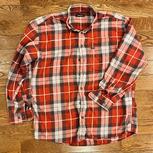 Stylish Red and Gray Plaid Men's Longsleeve Shirt
